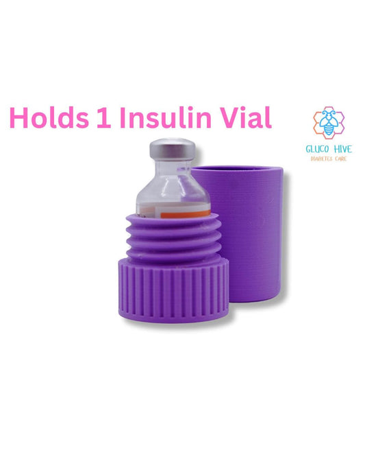 2-Pack Insulin Vial Holder for 10 mL Vials | Compact Diabetes Supply Organizer | Travel Case for Insulin Storage & Protection