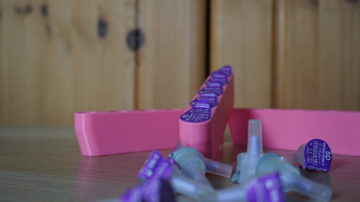 2 pack of Compact Insulin Needle Holder: BD Micro Fine Plus, Travel Diabetes Care