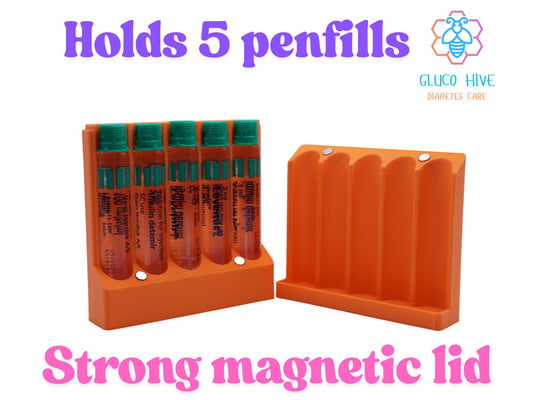 Customizable Insulin Travel Case for Pen Fills | Compact Diabetes Supply Holder | Portable Organizer for Insulin