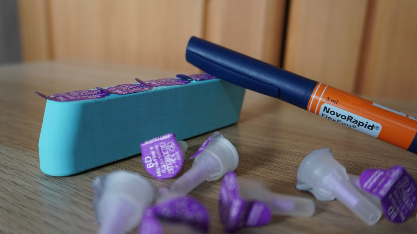 2 pack of Compact Insulin Needle Holder: BD Micro Fine Plus, Travel Diabetes Care