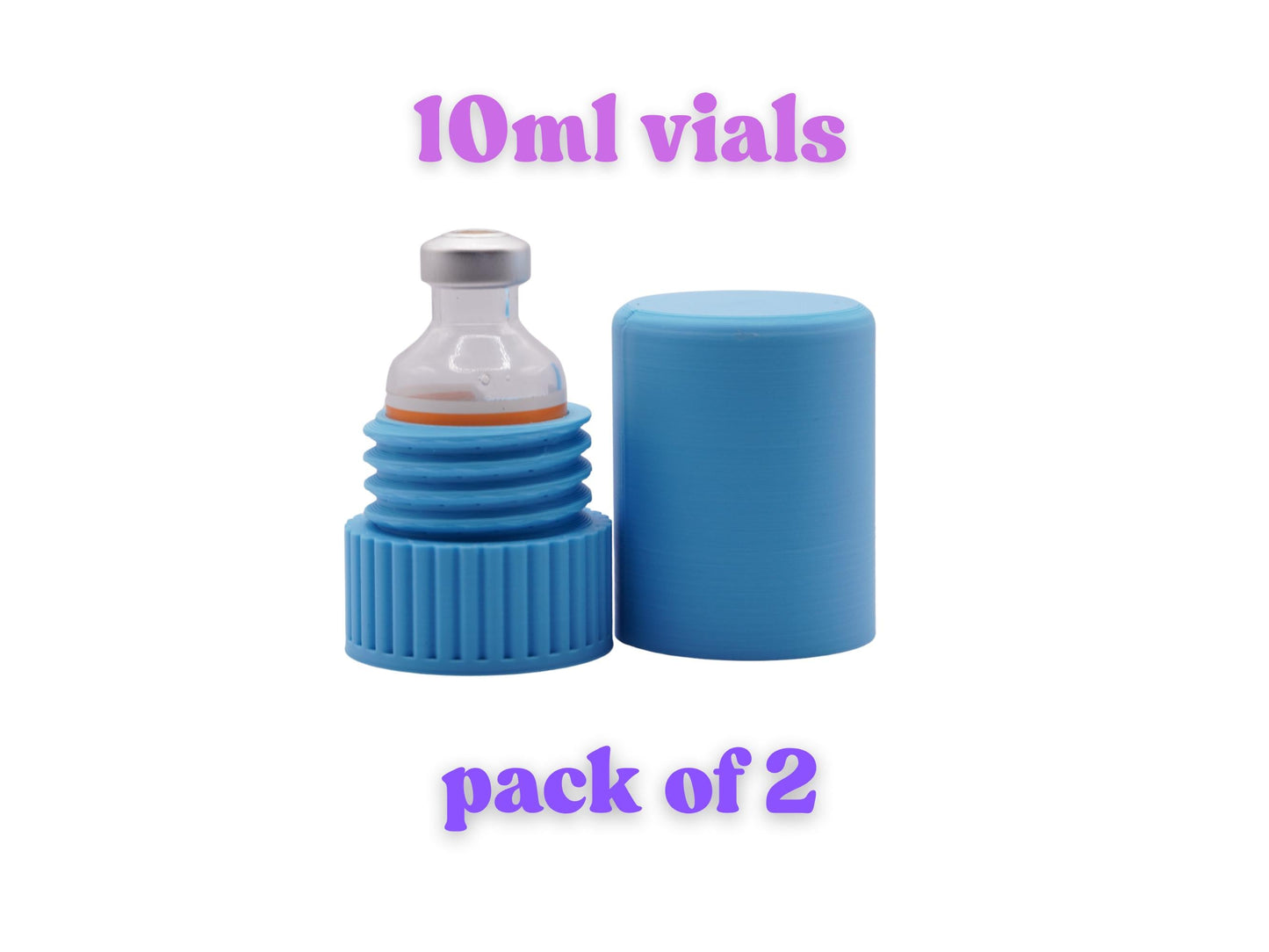 2-Pack Insulin Vial Holder for 10 mL Vials | Compact Diabetes Supply Organizer | Travel Case for Insulin Storage & Protection