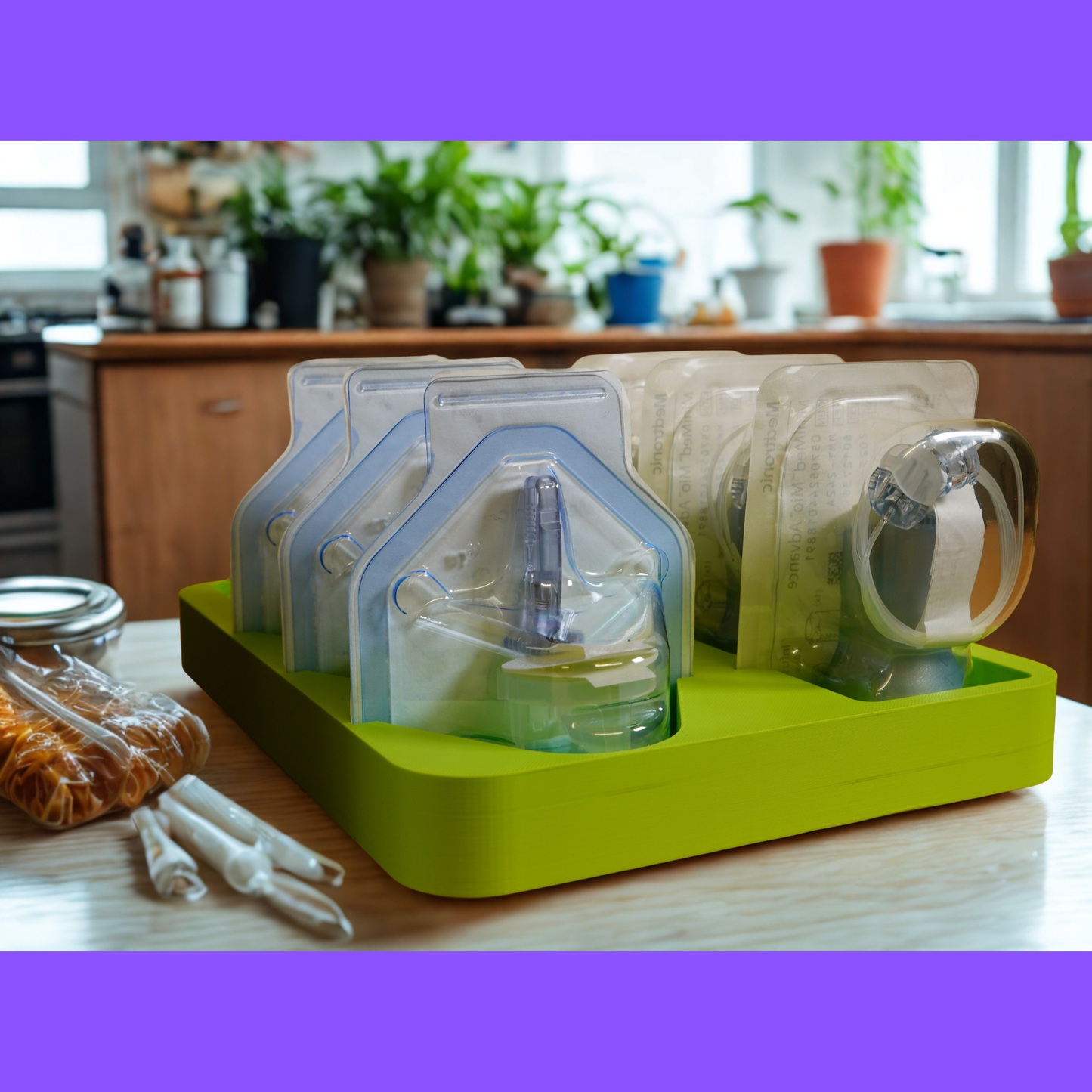 Medtronic Guardian Sensor Organizer Tray | MiniMed Mio Advance Holder | Diabetes Supply Storage | CGM & Infusion Set Organizer