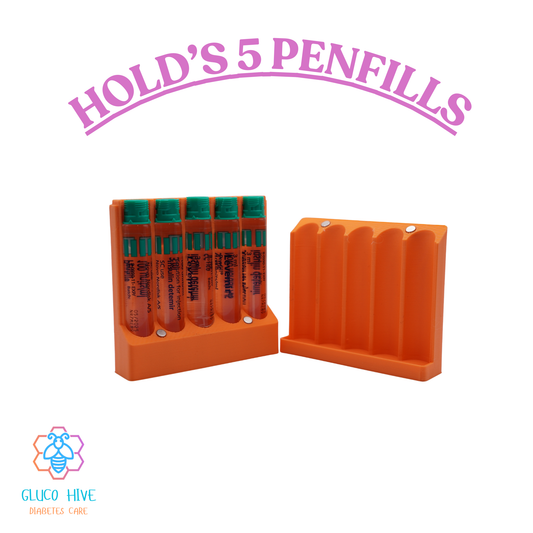 Customizable Insulin Travel Case for Pen Fills | Compact Diabetes Supply Holder | Portable Organizer for Insulin
