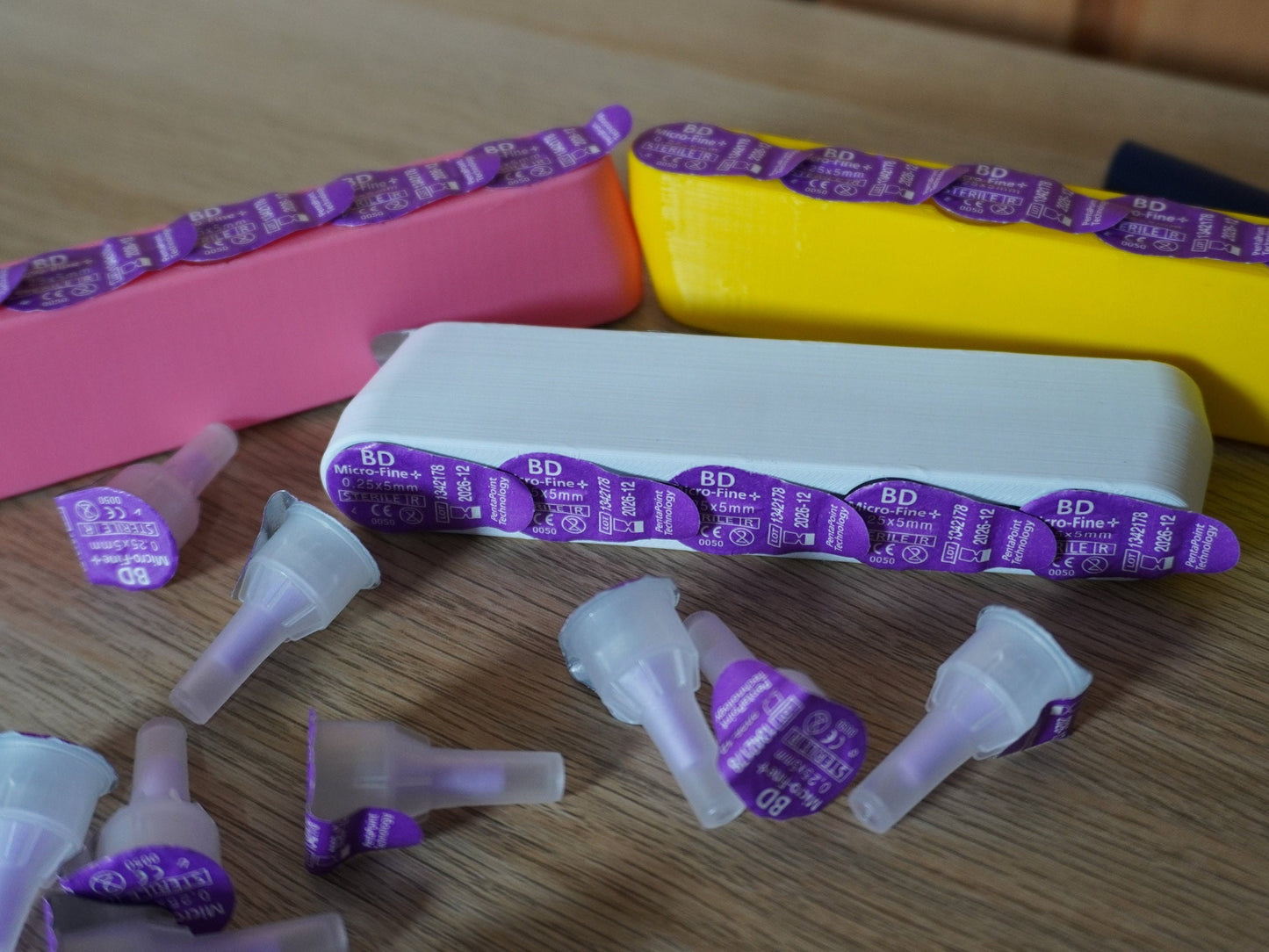 2 pack of Compact Insulin Needle Holder: BD Micro Fine Plus, Travel Diabetes Care